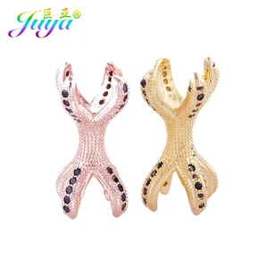 Али Moda микро закрепка Цирконий медный Коготь Орла разделитель соединитель шармы для женщин мужчин натуральный камень браслеты ювелирные изделия Сделай Сам