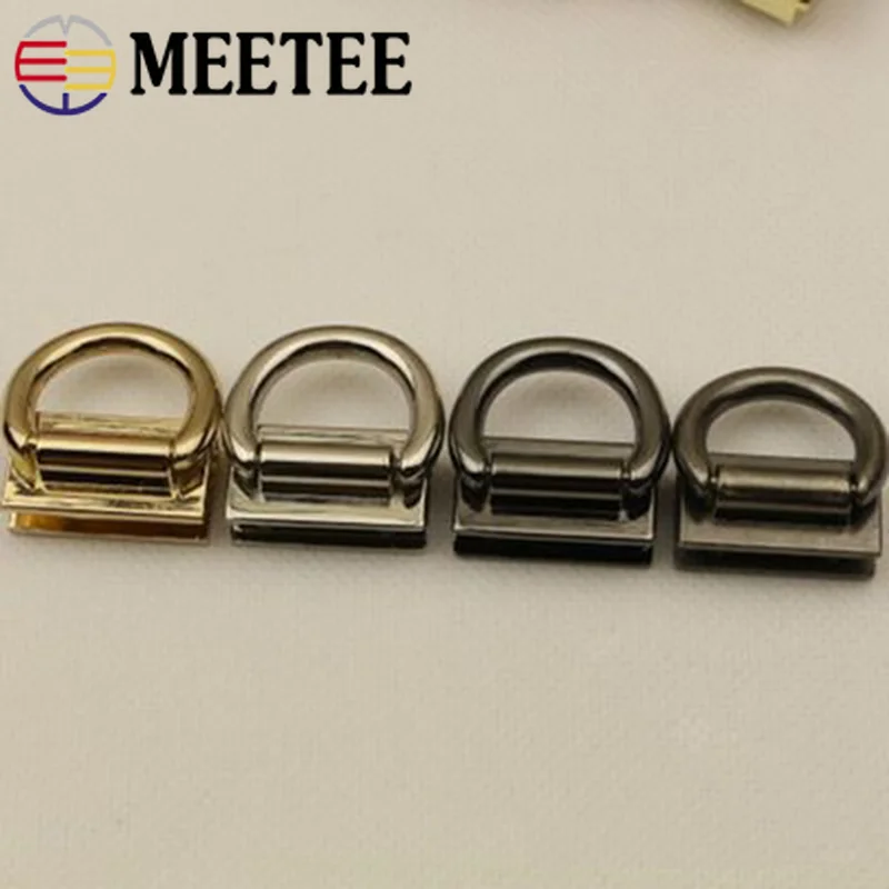 Meetee, 5 шт., 1-2 см, d-образное металлическое кольцо, пряжки для сумки, кошелька, ремень, висячая пряжка, шитье, ручная работа, кнопки, аксессуары, H6-3