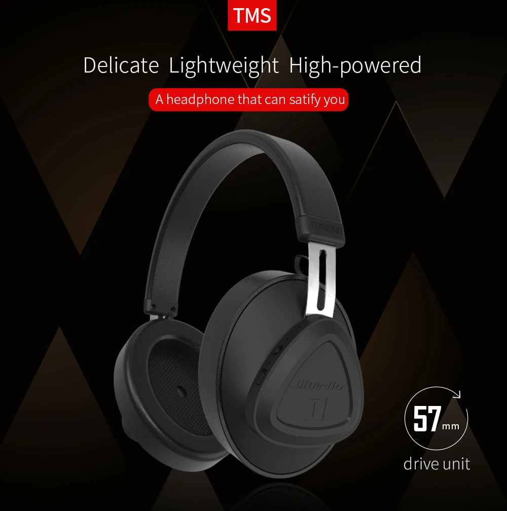 Bluedio TMS Беспроводные наушники с микрофоном монитор Студия bluetooth гарнитура Голосовое управление для музыки и телефонов