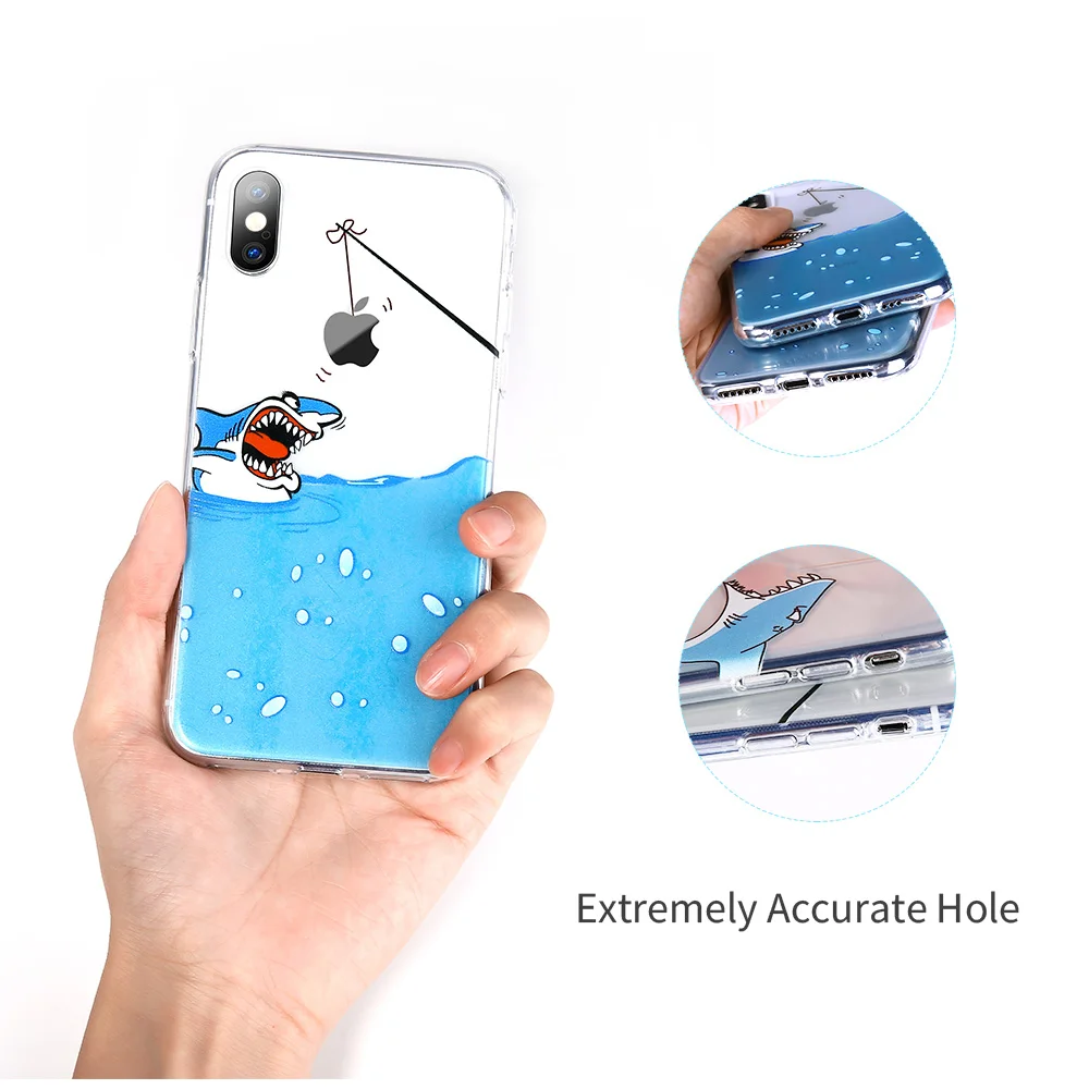 KISSCASE чехол для телефона с животным узором iPhone XR XS MAX X 7 8 6 6S Plus милый мягкий s 5 5S SE