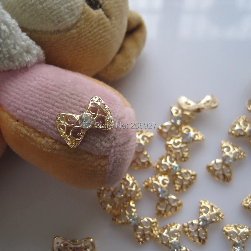 10 шт. металлические подвески в виде золотого банта |