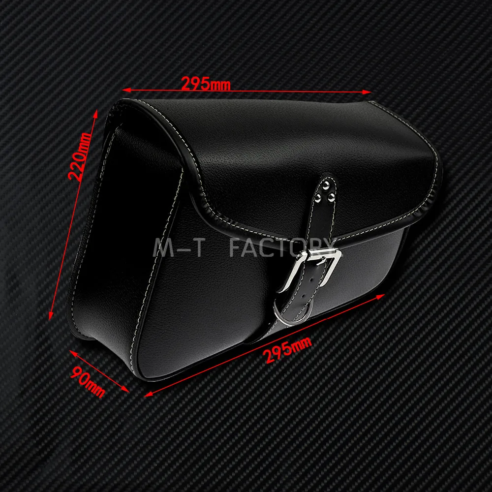 

Motorcycle Saddle Bags Tool Bag Luggage Bag Black PU Leather Left/Right/One Set For Harley Sportster XL883 XL1200
