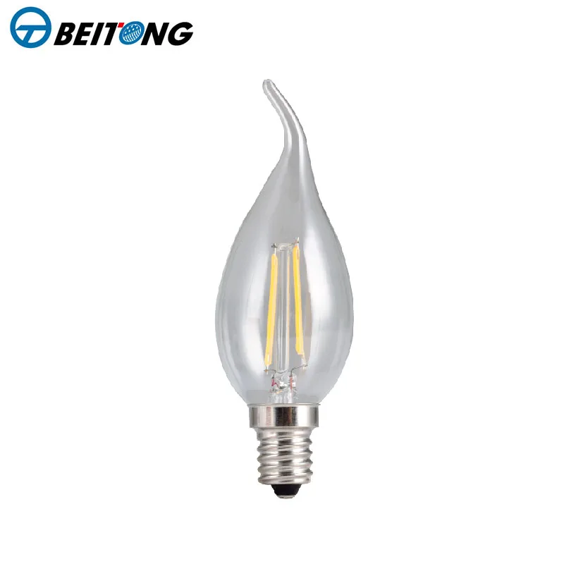 2 Вт LED лампа накаливания C35T E12 E14 базы люстра декоративное освещение затемнения|led