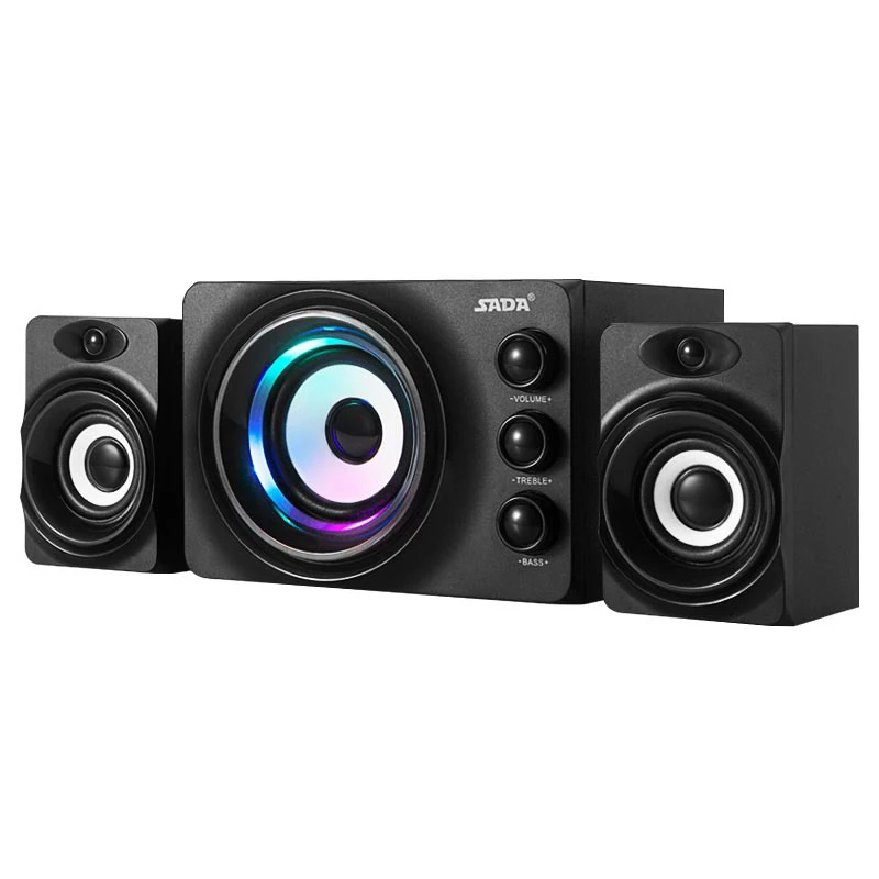 SADA Q2 Bluetooth светодиодный мигающий светильник стерео Бас компьютерный USB динамик PC