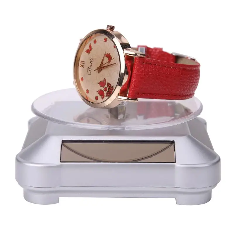 Солнечный 360 проигрыватель часы стоят вращающееся кольцо Дисплей Стенд ABS