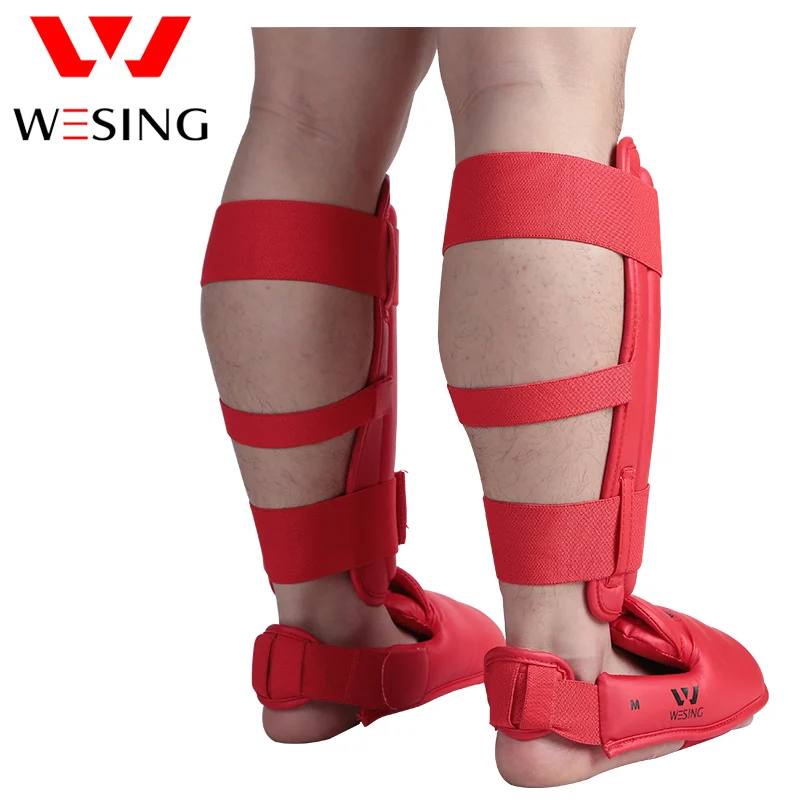 WKF karate shin and instep guard Бесплатная доставка wesing pad для соревнований|wkf karate|karate guardkarate