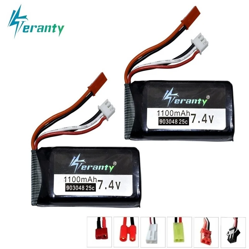 7 4 V 1100mah LiPo батарея для Wltoys V353 A949 A959 A969 A979 k929 v Drone RC автомобилей вертолетов лодки