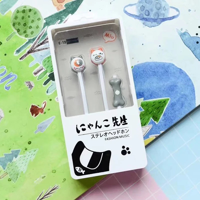 Little Cat Мини 3.5 мм вкладыши стерео звук Наушники с микрофоном для телефона MP3 MP4 iPhone