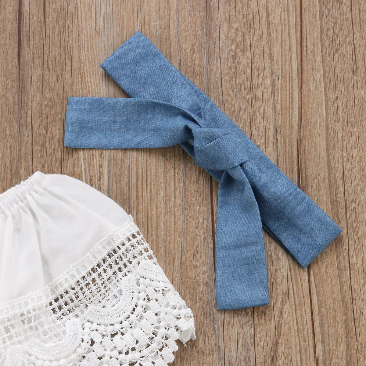 Комплект из 3 предметов Милая Кружевная футболка без рукавов для новорожденных