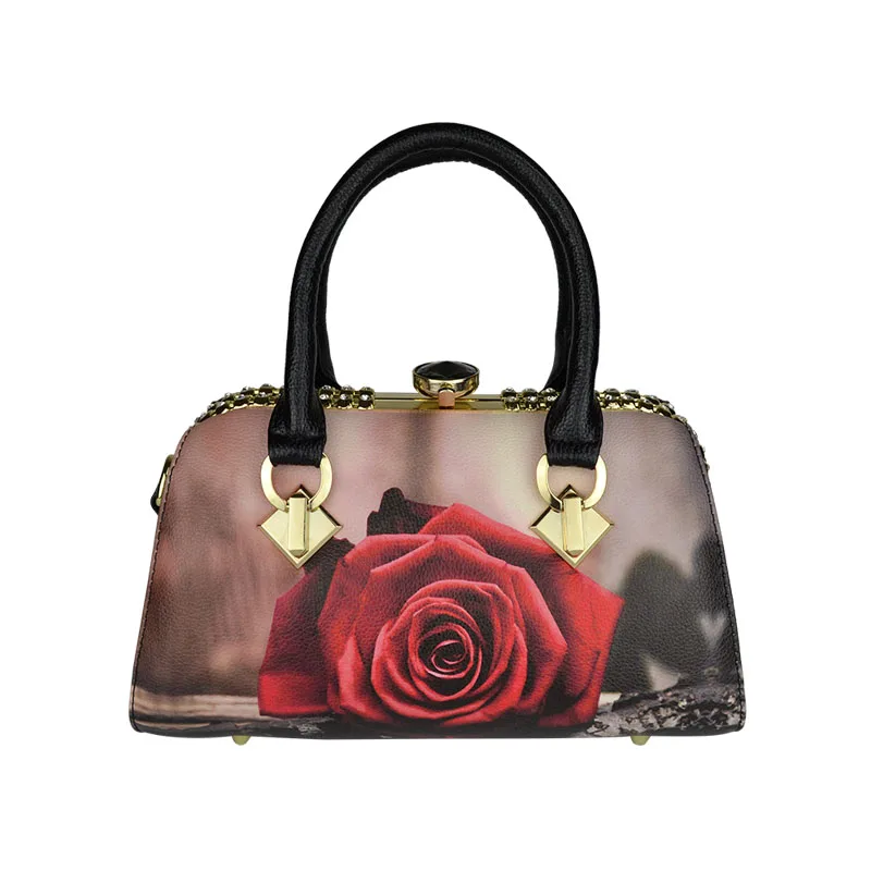 Женская сумка для отдыха с бриллиантами женская вечерняя кристаллами объемная печать импрессионистская на