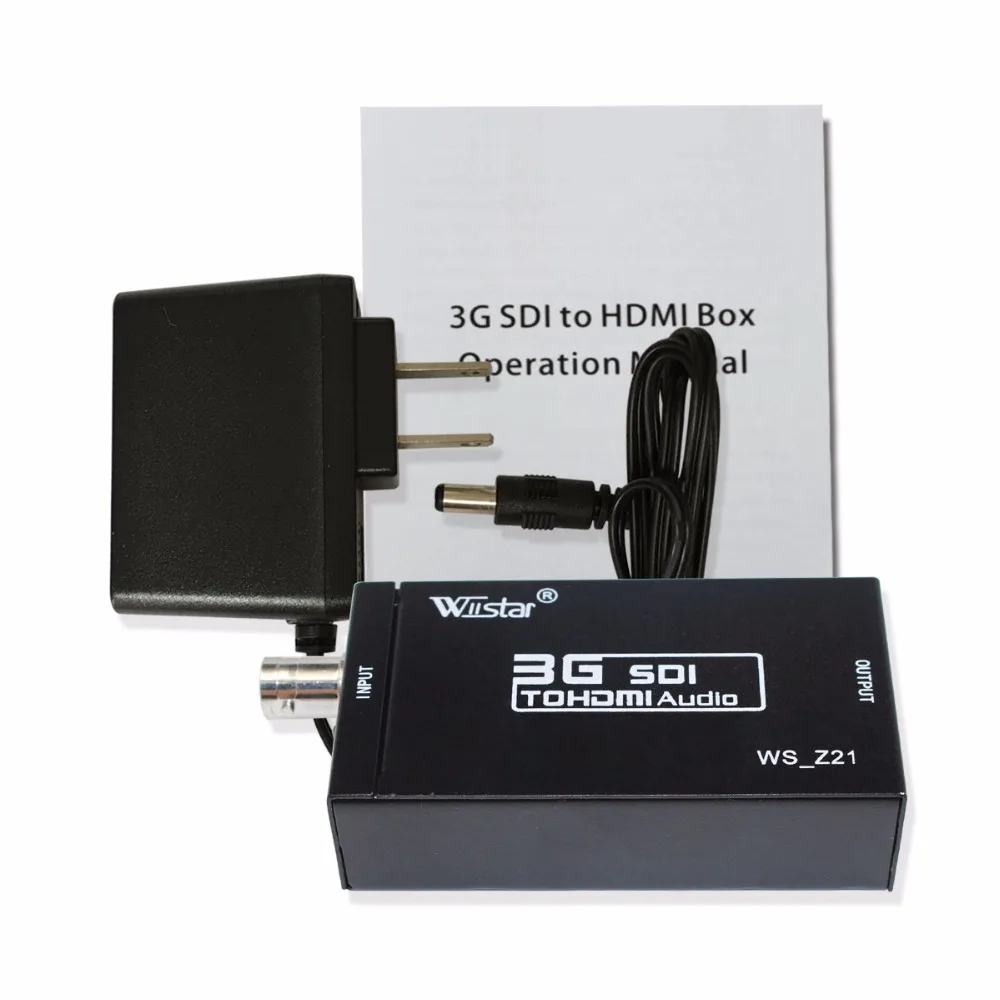 

Wiistar HD 1080P 3G sdi to hdmi Converter&bnc cable Support HD-SDI / 3G-SDI Signals sdi2hdmi sdi to hdmi free shipping