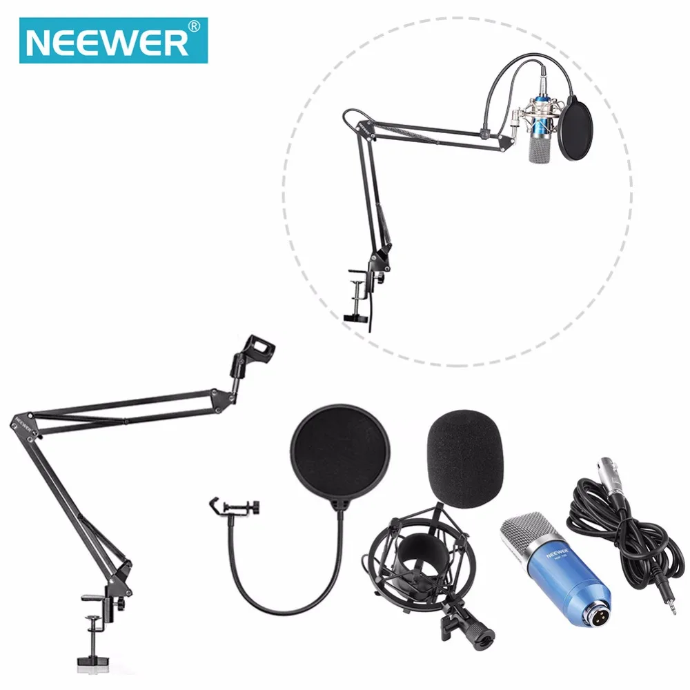 Профессиональный Студийный конденсаторный микрофон Neewer с подставкой для