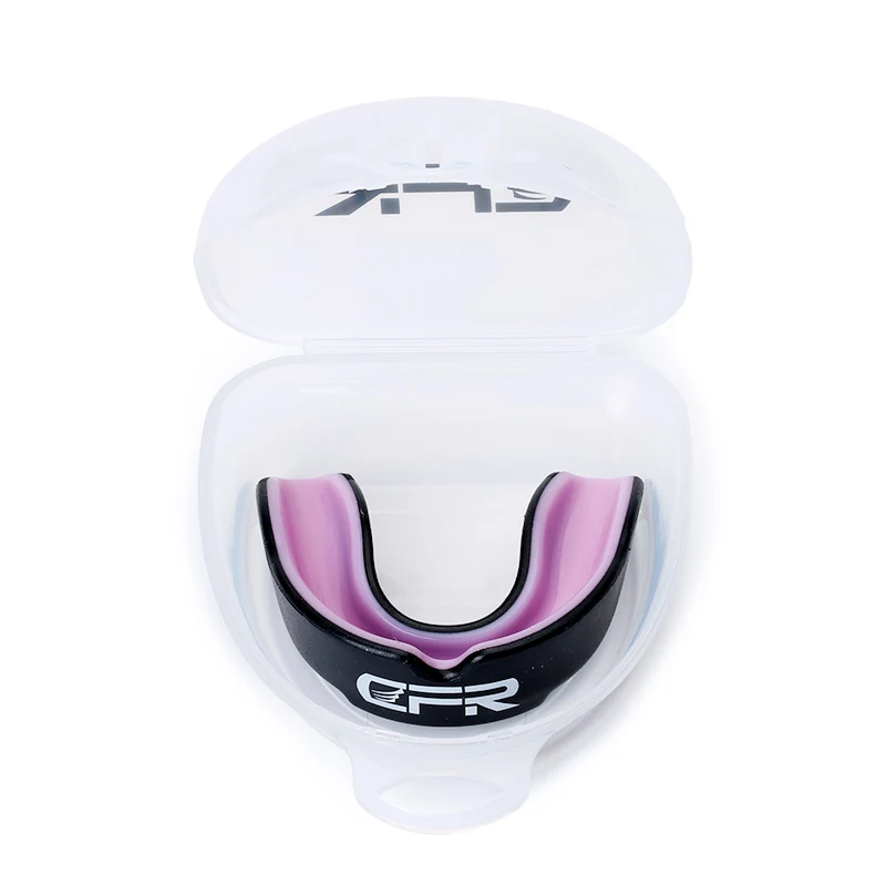 Black and Pink CFR 1 шт. бокс Капа guard силиконовый мундгард Резиновый Щит Футбол Баскетбол Боевые тхэквондо Спорт Безопасность зубы протектор - Цвет: Black and Pink