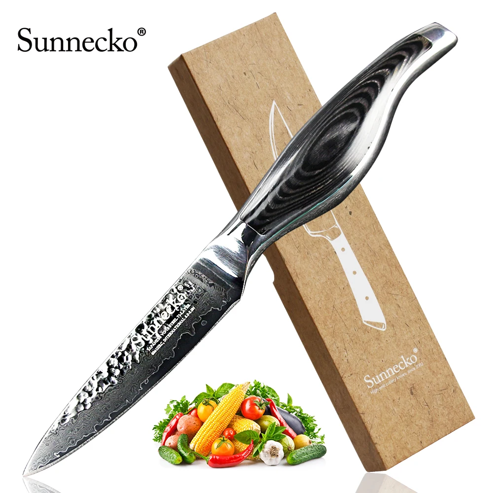 SUNNECKO японский нож для очистки овощей 3 5 дюйма VG10 стальные кухонные ножи острый
