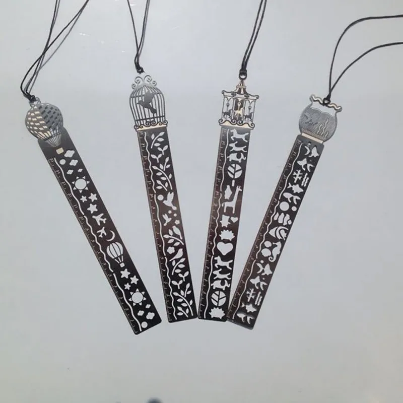 1 шт. пустотелая металлическая Закладка линейка в подарок для детей и студентов