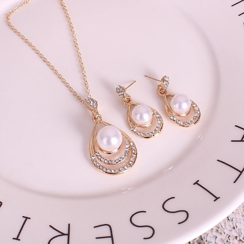 Высококачественная жемчужная цепочка на шею ожерелье с кулоном блестящее со