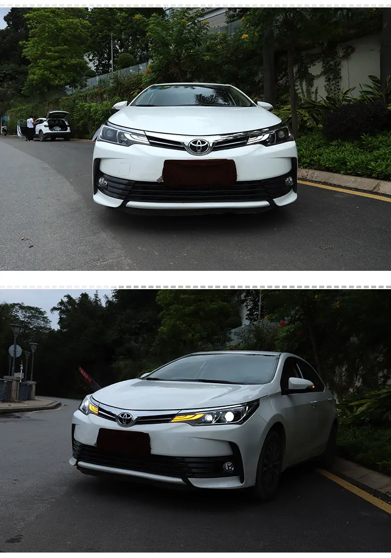 Автомобиль Стайлинг для новой Corolla Атис фары для Corolla светодио дный фары светодио дный DRL Bi Xenon объектив Высокая Низкая луч парковка спереди лампа