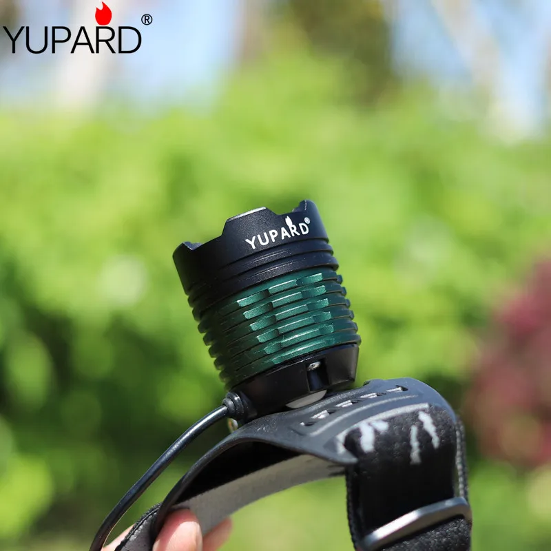 

YUPARD CREE XM-L2 T6 LED Zoom Headlamp LED Torch light 2*18650 rechargeable Zoomable camping fishing
