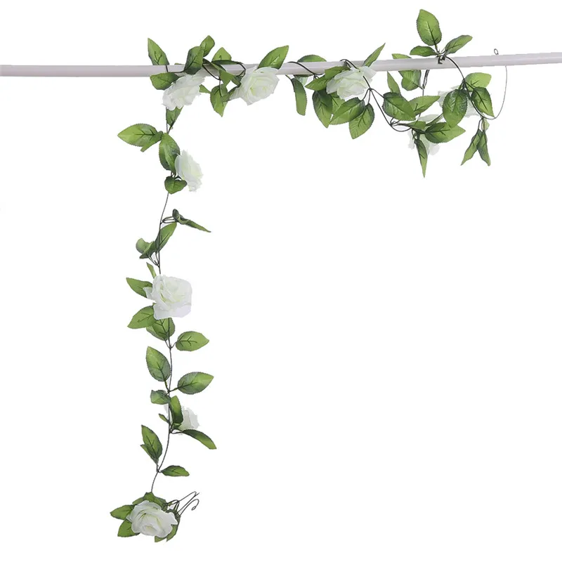 Искусственная Роза гирлянда сделай сам Цветочная лоза для дома свадьбы