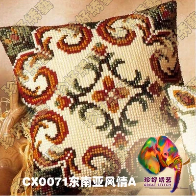 Набор для рукоделия комплект чехол подушки с необработанными краями вышивкой