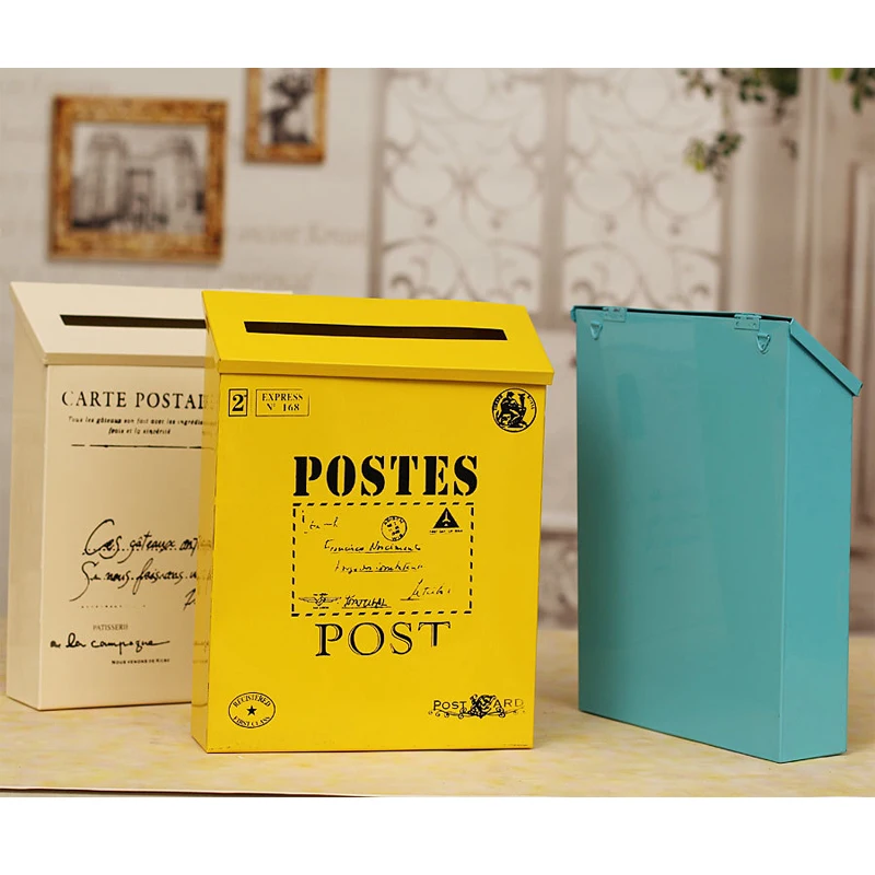 Rural Style Iron Mailbox Letter Case Newspaper For Home Vintage Mailboxes Post Box Storage Decoration | Дом и сад