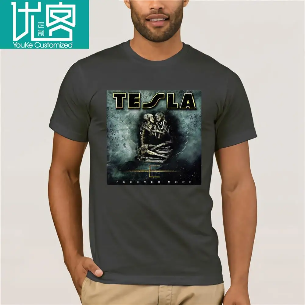 New Popular Tesla Forever More Metal Rock Band Legend Men's Black T-Shirt S-3XLFashion Summer Top Tee White Style | Мужская одежда