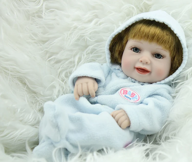 NPKDOLL Small Reborn Baby Dolls Safe Vinyl Alive Bonecas Boy 11 Inch Birthday Gift For Kids | Игрушки и хобби