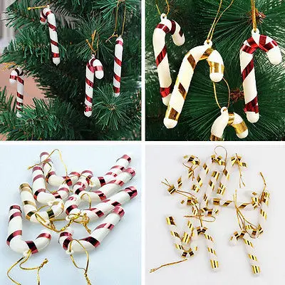 6 шт. Рождественская трость висячие украшения красное золото вечерние Xmas Tree