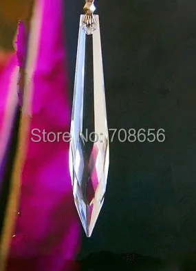 10 шт. 76 мм прозрачное стекло люстры кристаллы лампы Призмы детали Висячие капли