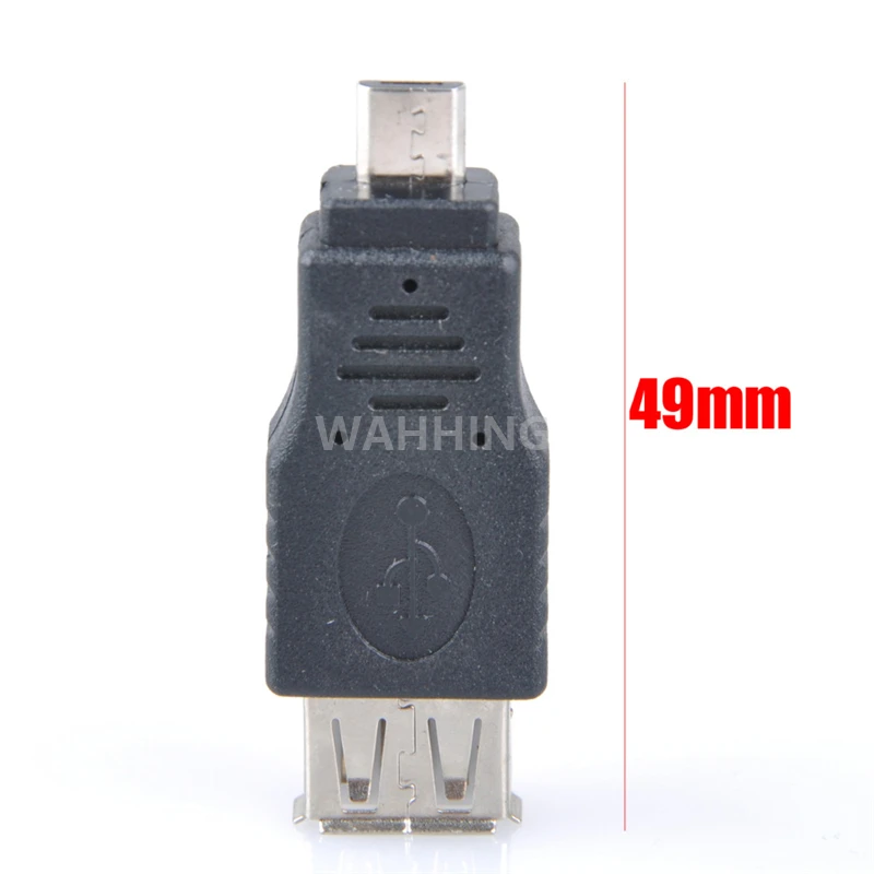 

2pcs/lot USB 2.0 A Female To Micro USB B 5 Pin Male Plug OTG Host Adapter Converter Connector Black HY1292