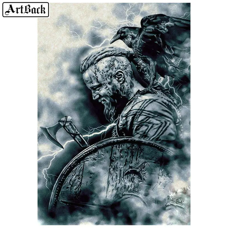 ArtBack 5d Сделай Сам алмазная живопись смерть Воина портрет камни в форме ромба 3D