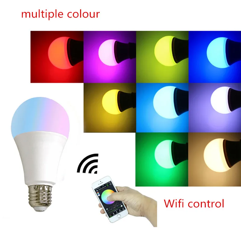 SZDOIT Smart Home LED Energy Saving Light Bulb New E27 RGB With Changeable Colorful Wifi Control / Voice | Игрушки и хобби