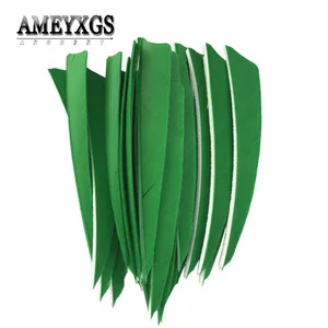 60 шт. перья для стрел, 4 дюйма, Натуральное перо индейки, лопасти для правого крыла, оперение для стрельбы, аксессуары для стрельбы из лука