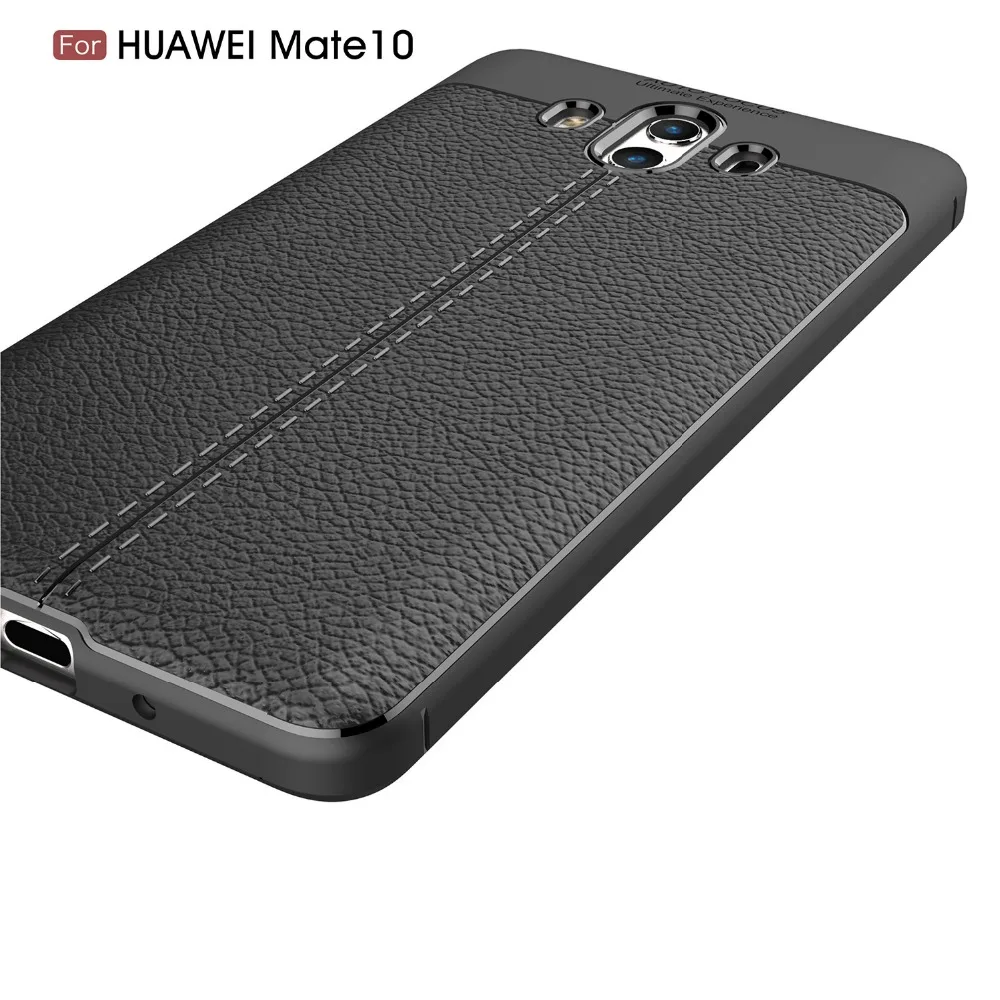 BEFOSSON роскошный силиконовый кожаный чехол личи для huawei mate 10 телефона мягкий