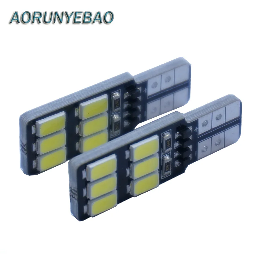 AORUNYEBAO 2X T10 12 Светодиодный 5630 Canbus лампы без ошибок 501 dash W5W Автомобильный