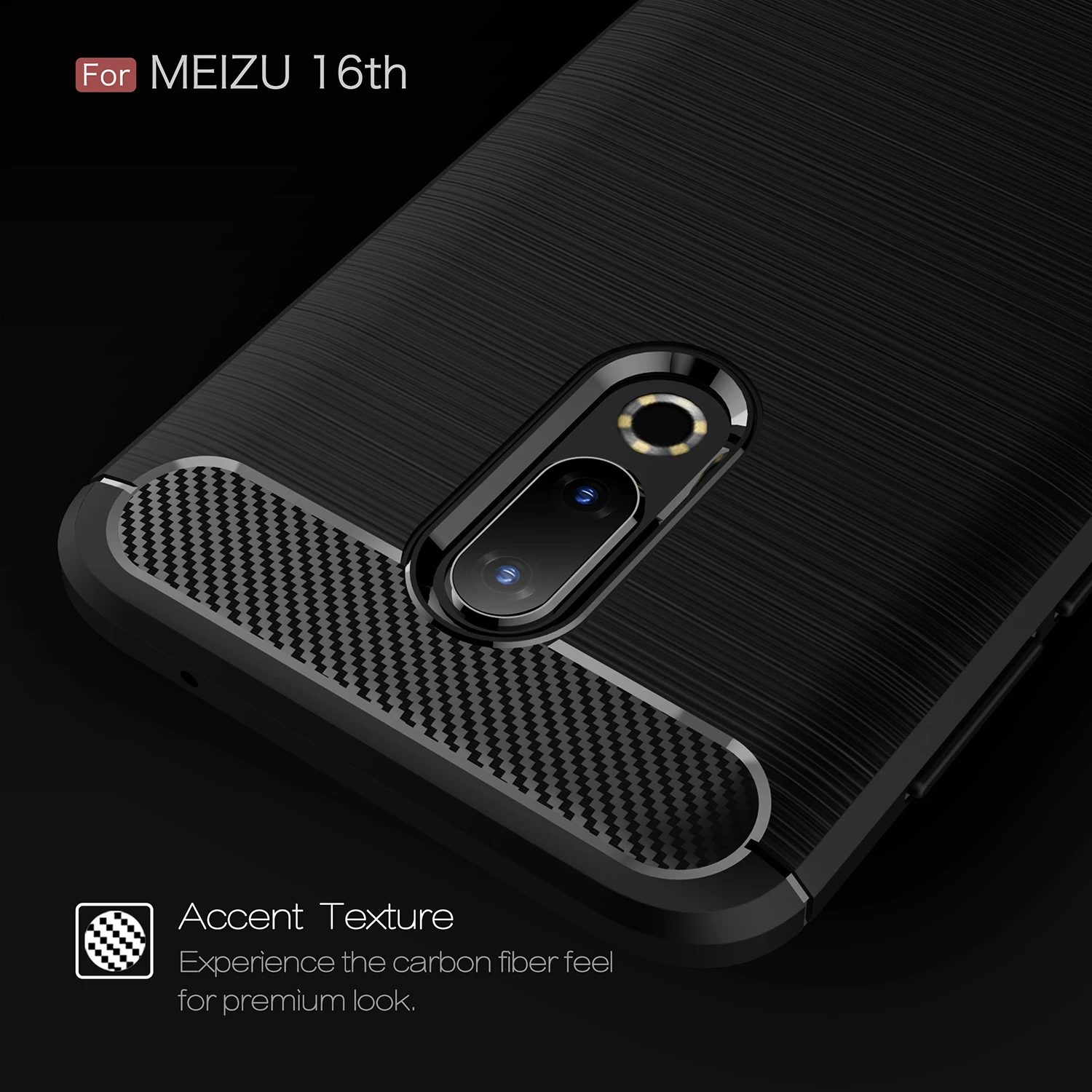 Чехол для телефона из углеродного волокна Meizu 16th чехол Snapdragon 845 ТПУ силиконовый