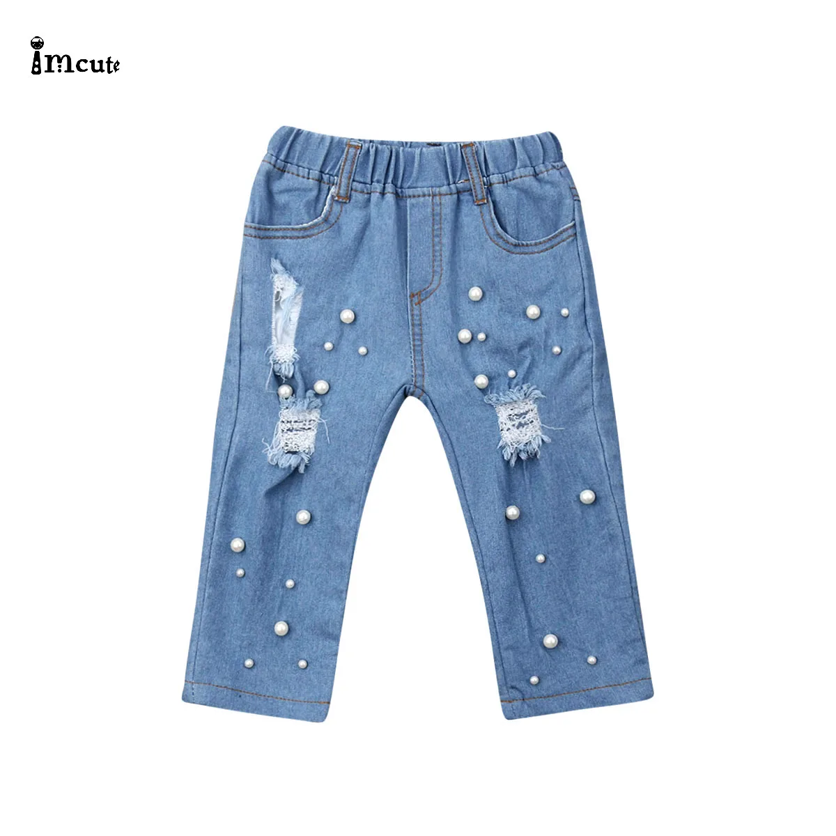 Детские джинсы с дырками для маленьких девочек Новинка лета 2019|Джинсы| |
