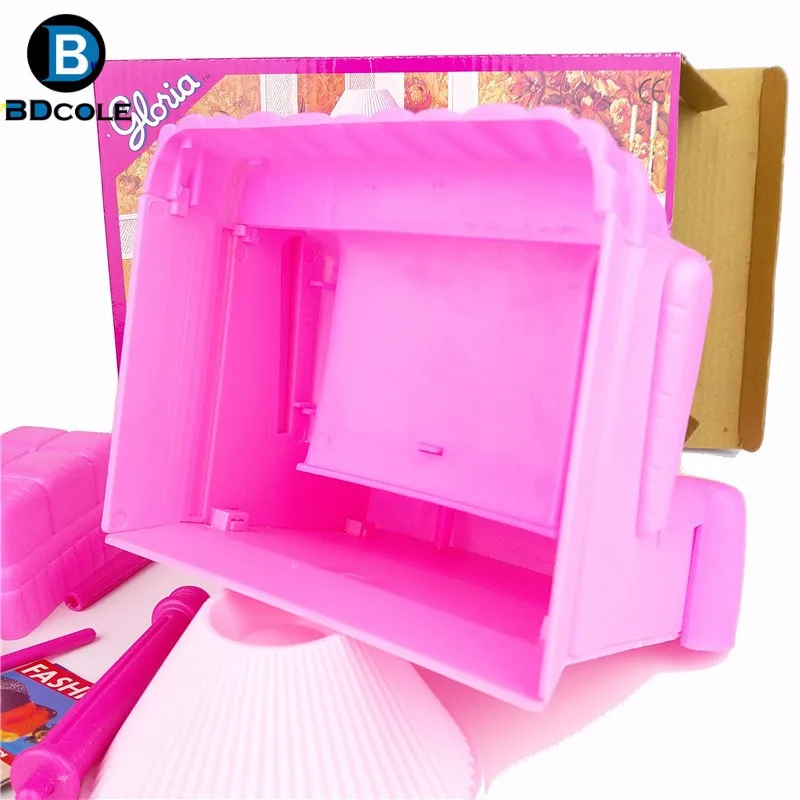 Lounge Play Набор в гостиной ролевые игры игрушки для кукольный домик Barbie включая диван вертикальная лампа подушка для ног