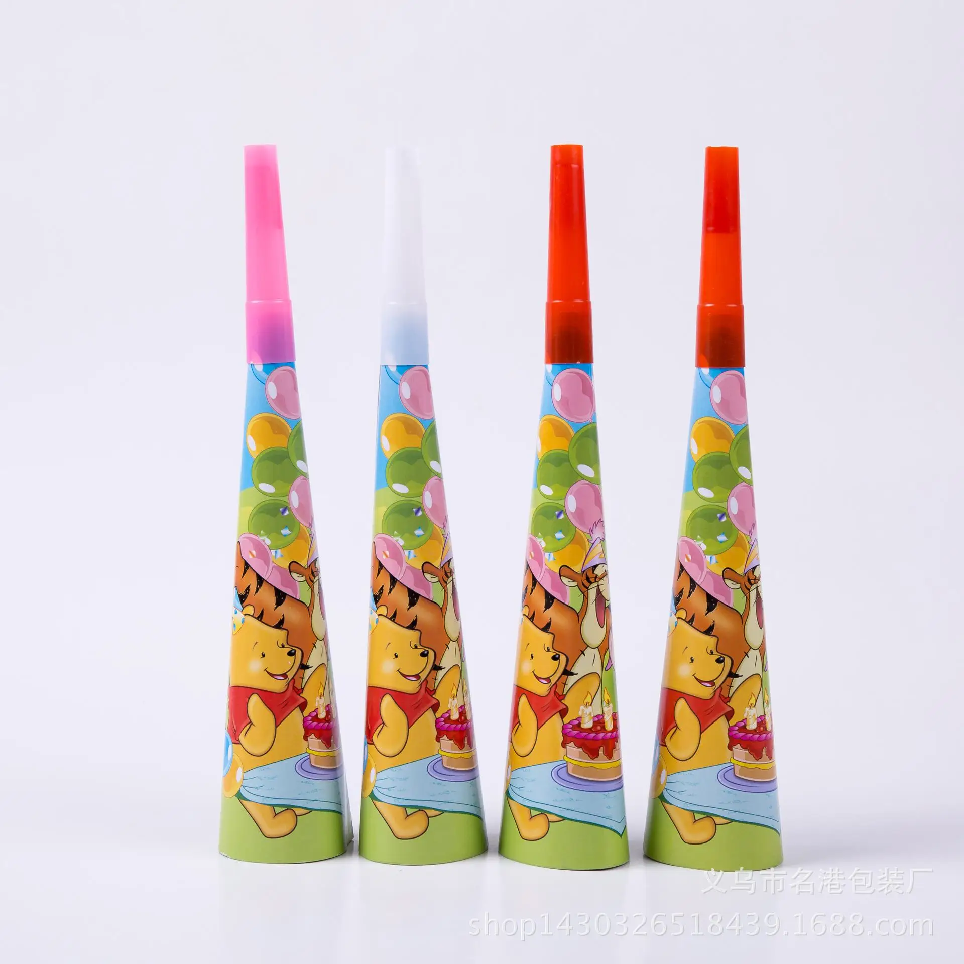6pcs Horn Дисней Винни-Пух тематическая вечеринка на день рождения украшения для малышей Детские вечерние украшения на день рождения - Цвет: 6pcs Horn