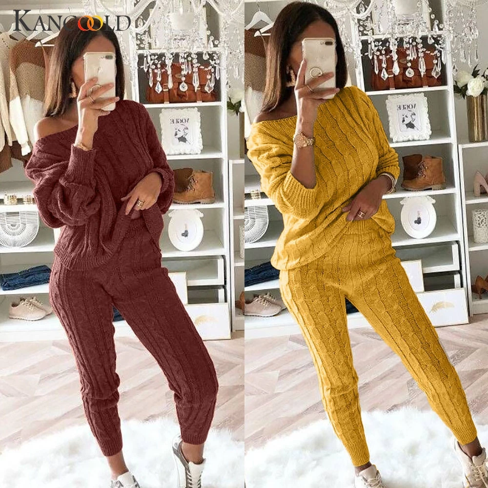 Женский трикотажный костюм kangcoold однотонный комплект из 2 предметов с открытыми