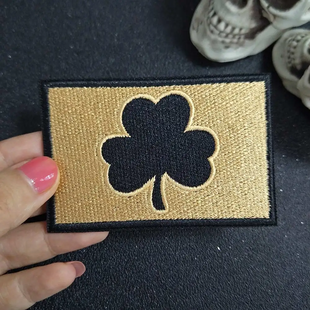 Крепеж на крючках и петлях с ирландским клевером тактический пластырь военный