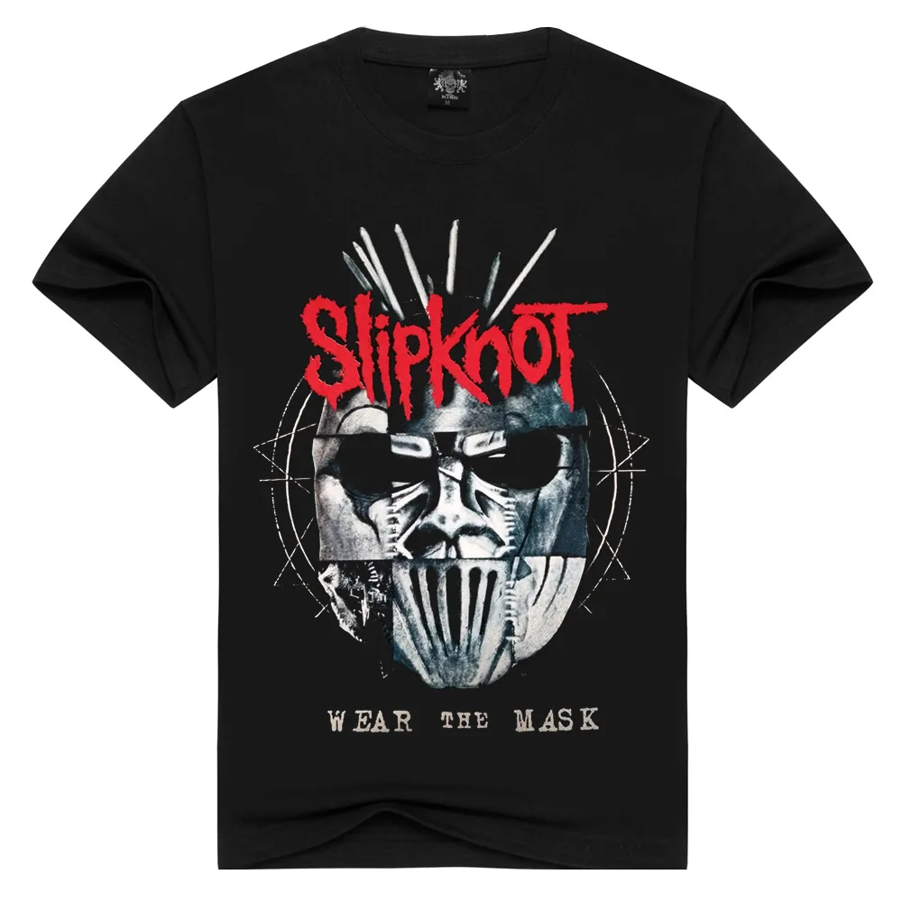 Американский Ретро тяжелый металл рок группа slipknot мужская с коротким рукавом