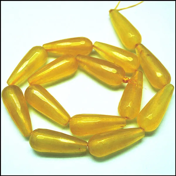 yellow 13 шт. природа полудрагоценный камень струны граненый камень бисер для украшения серьги капли 23x11 мм топ мода аксессуары бусы - Цвет: yellow