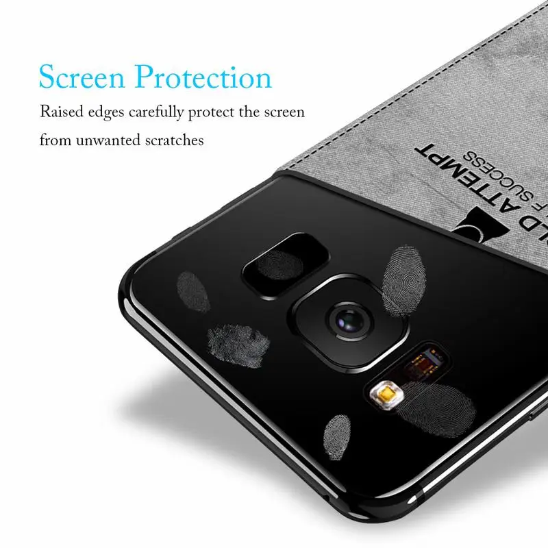 Тонкий чехол для Samsung Galaxy S8 с рисунком оленя из парусины Мягкий защитный ТПУ S9 Note 9