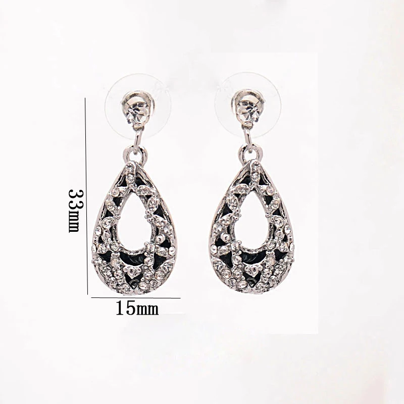 Женский винтажный комплект ювелирных изделий в форме капли