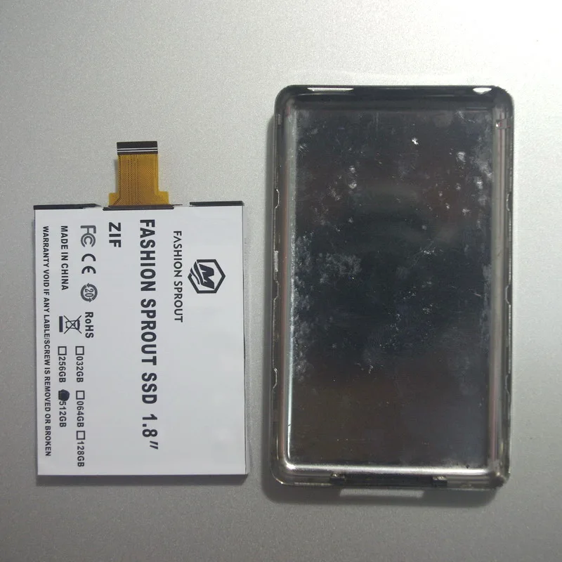 512GB with slim case Для iPod classic 7.5th 2.0.5 ver 512GB 1," Стандартный SSD чип с заменой на чехол для MK1634GAL на classic 7.5th только - Цвет: 512GB with slim case