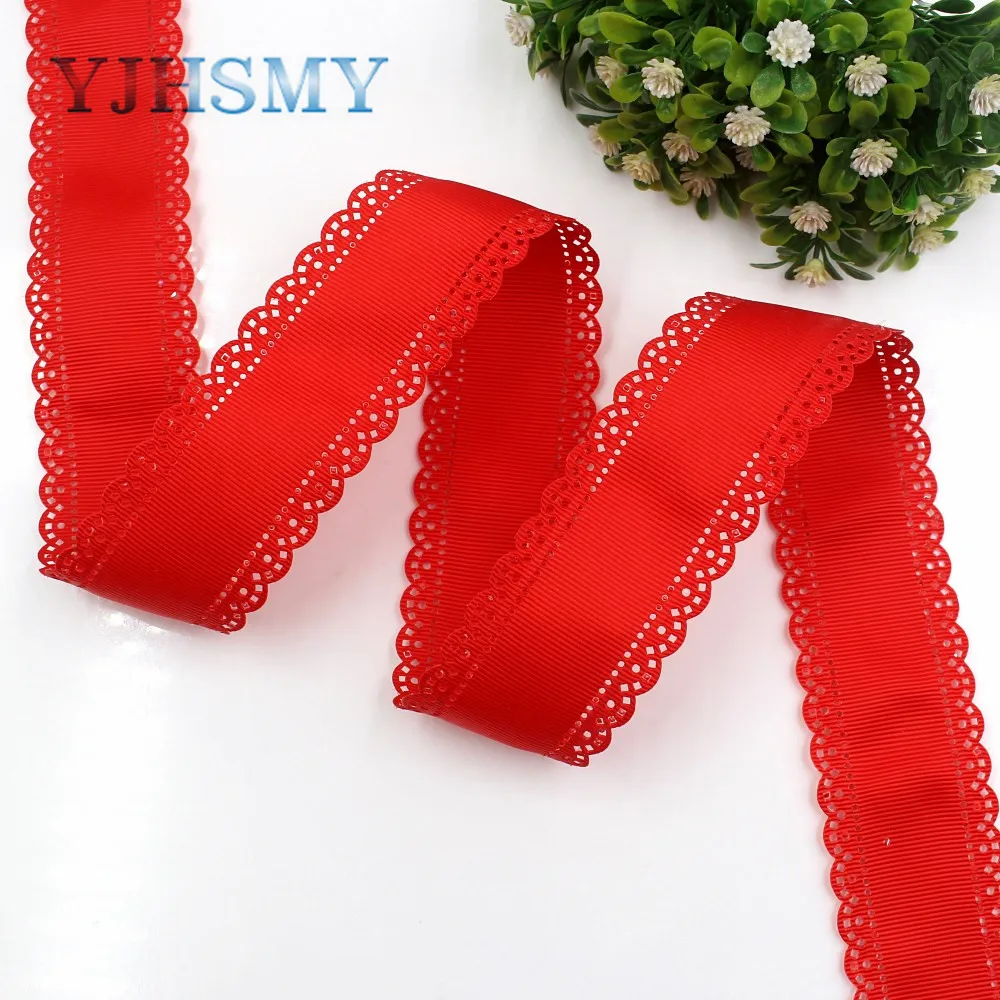 YJHSMY I-19407-882 10 ярдов горячая Распродажа 38 мм полые цветы сплошная корсажная лента