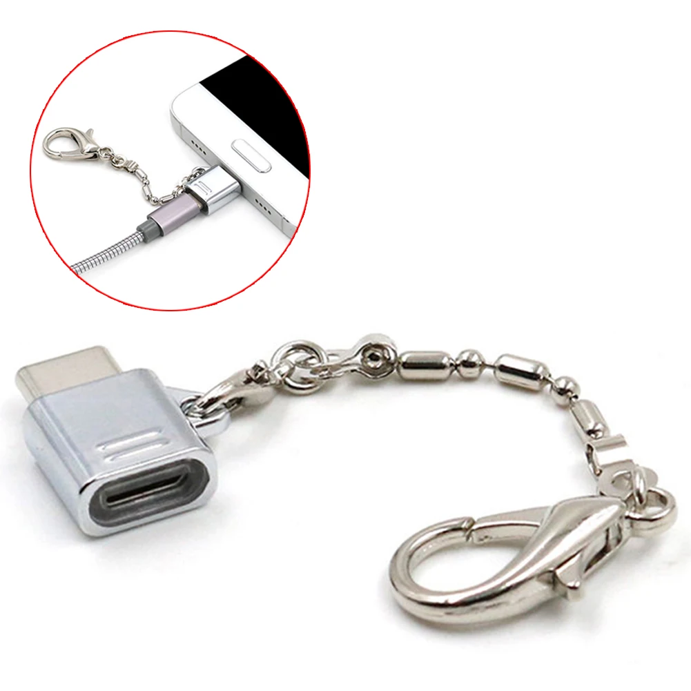 Металлический USB 2 0 Женский к 3 1 type C Мужской конвертер OTG адаптер с брелоком |
