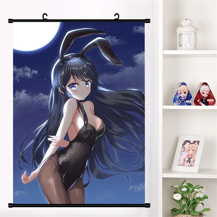 R Японское аниме Seishun Buta Yarou серия Sakurajima Mai Косплей настенный свиток Фреска плакат настенный висячий плакат отаку домашний декор сбор - Цвет: R