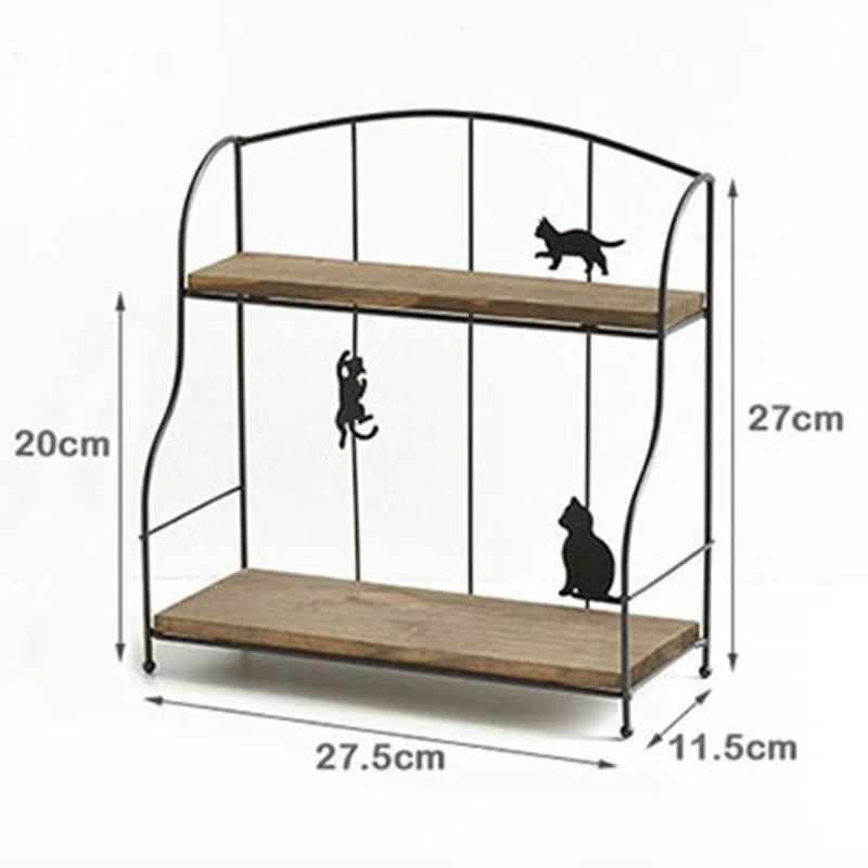 Двойной ярус железная полка держатель кухонных инструментов гостиная спальня